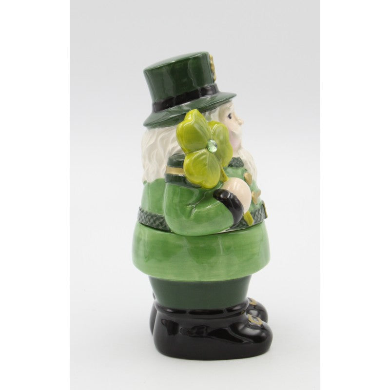 Ceramic Irish Nutcracker Candy Jar Christmas Décor Gift for Her Gift for Mom Kitchen Décor Irish Saint Patrick’s Day