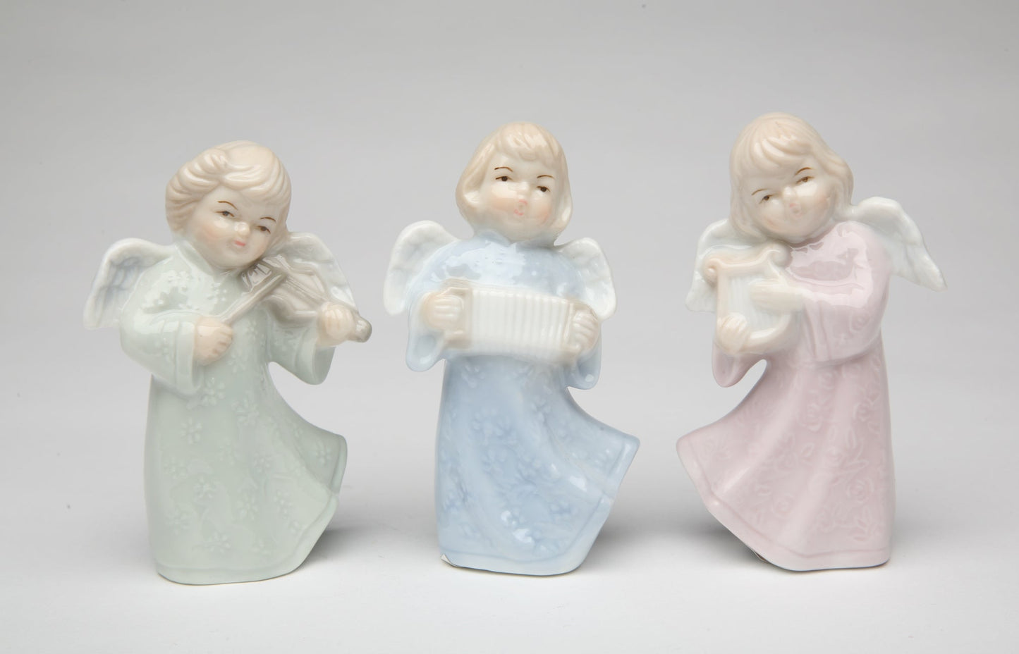 Ceramic Joyful Angels Figurines (Set Of 3) Religious Décor Religious Gift Church Décor Church Gift Baptism Gift