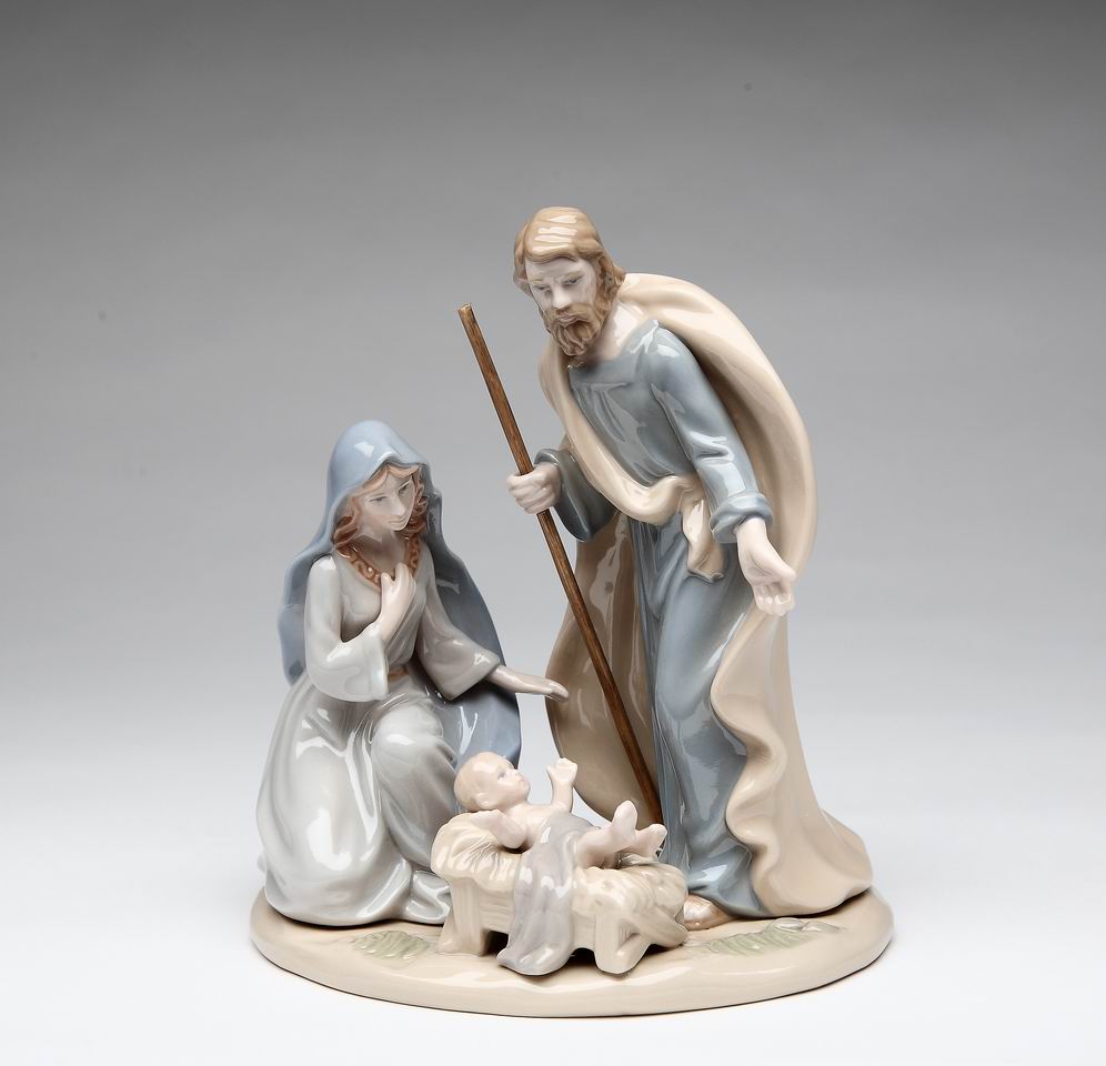 Ceramic Large Holy Family Nativity Figurine Christmas Décor Religious Décor Religious Gift Church Décor Baptism Gift