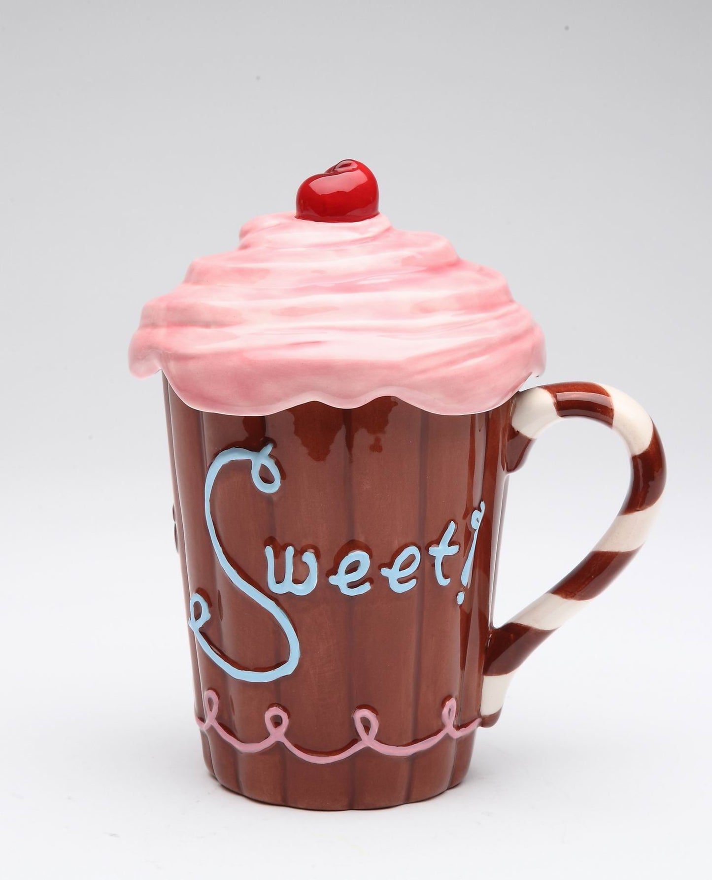 Ceramic Life is Sweet Pink Cupcake Mug Gift for Her Gift for Mom Gift for Friend or Coworker Tea Party Décor Café Décor