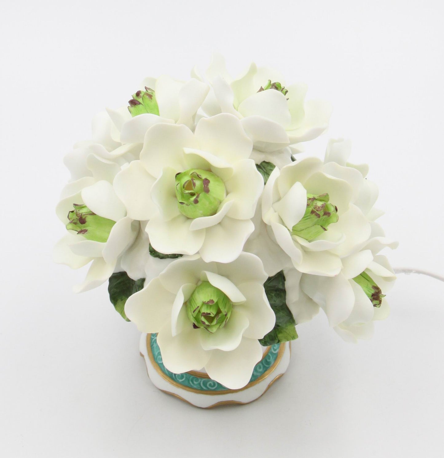 Ceramic Magnolia Flower Topiary Nightlight Home Décor Gift for Her Gift for Mom Bedroom Décor - Night Lights & Ambient