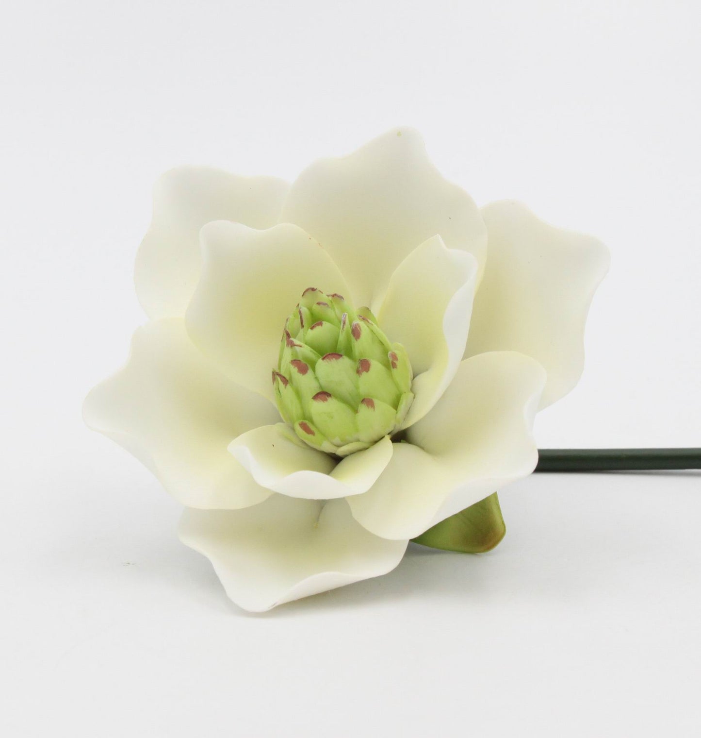 Ceramic Magnolia Flower with Stem Home Décor Gift for Her Gift for Mom Wedding Decor - Figurine