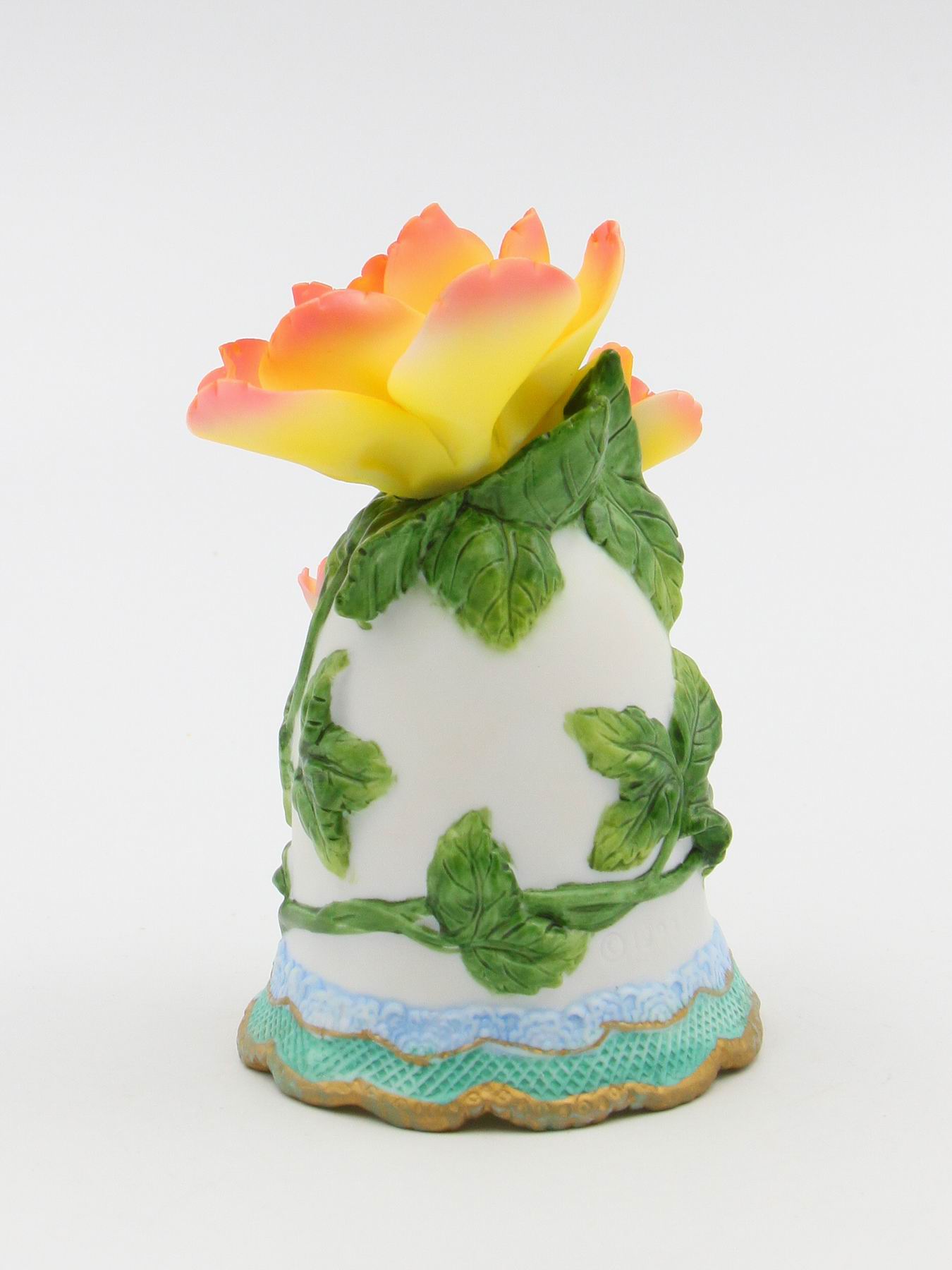 Ceramic Mini Peony Flower Bell Home Decor Wedding Decor Gift for Her Gift for Mom - Bell