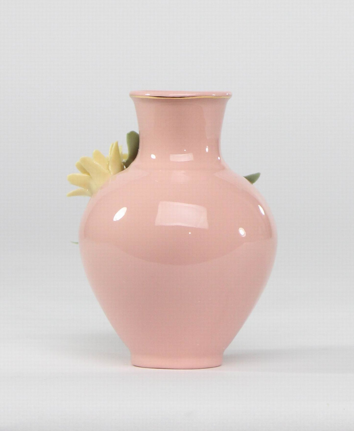 Ceramic Mini Size Ceramic Yellow Flower Vase Home Décor Gift for Her Gift for Mom - vase