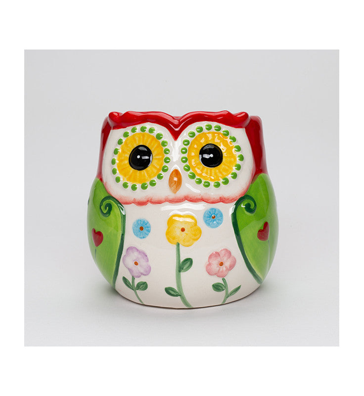 Ceramic Owl Flower Planter (Flowers NOT Included) Gift for Her Owl Lover Gift - flower pot