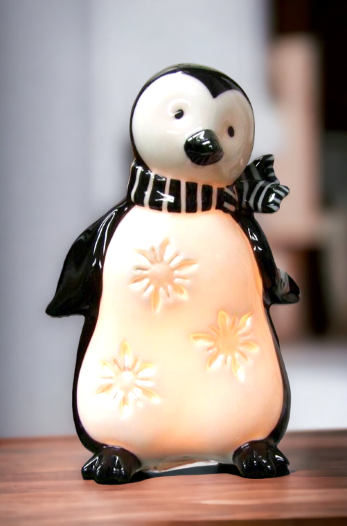 Ceramic Penguin Plug-In Night Light Home Décor Gift for Her Gift for Mom Kitchen Décor Christmas Décor - Night Lights &