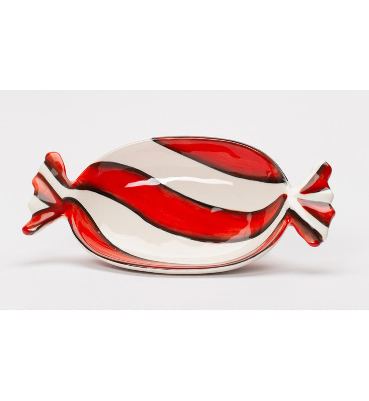 Ceramic Peppermint Candy Dish Candy for Santa Christmas Decor Gift for Her Gift for Mom Kitchen Decor - Candy Dish