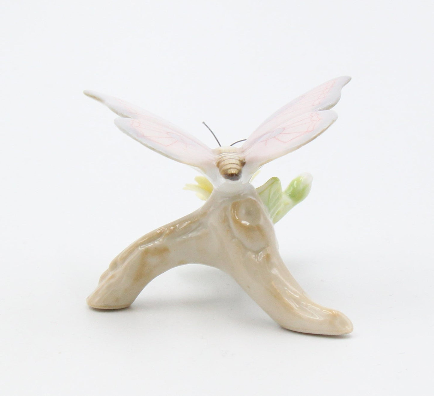 Ceramic Pink Butterfly with Flower Figurine Home Décor Gift for Her Gift for Mom Nature Lover Gift - Figurine