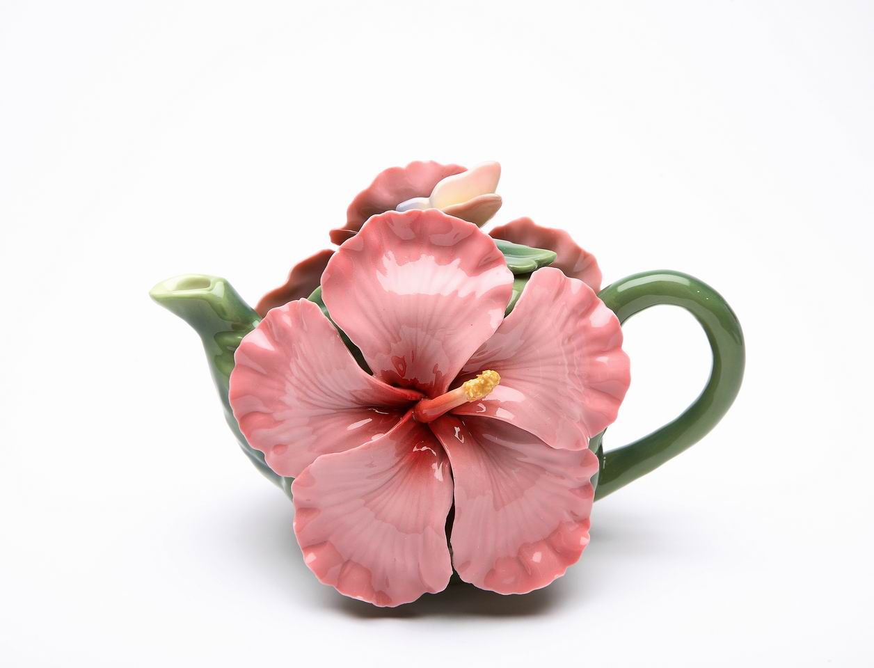 Hibiscus Flower Teapot - kevinsgiftshoppe