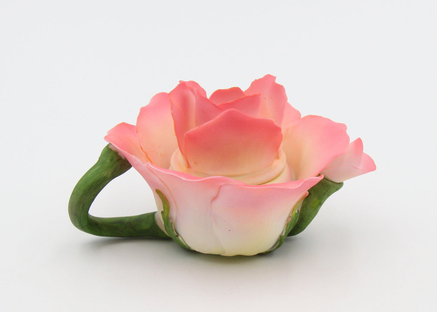 Ceramic Pink Rose Flower Teapot Figurine Home Décor Gift for Her Mom Farmhouse Kitchen Décor Vintage Decor - Figurine