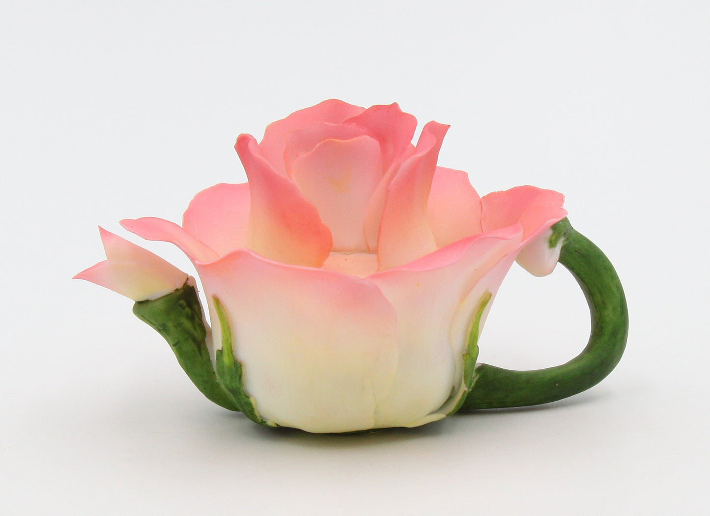 Ceramic Pink Rose Flower Teapot Figurine Home Décor Gift for Her Mom Farmhouse Kitchen Décor Vintage Decor - Figurine