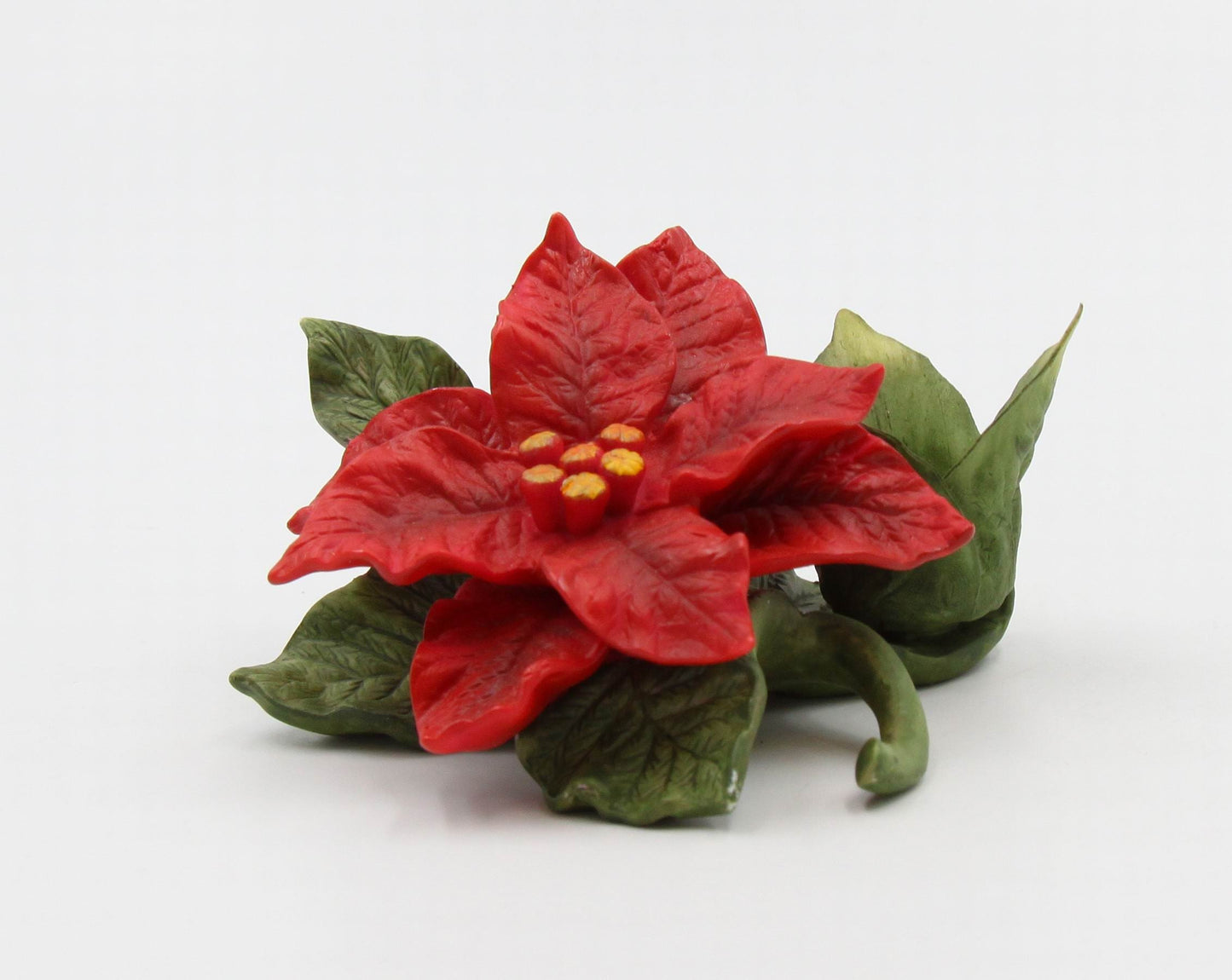 Ceramic Poinsettia Flower Candle Holder Home Décor Gift for Her Gift for Mom Kitchen Décor Christmas Décor - Candle