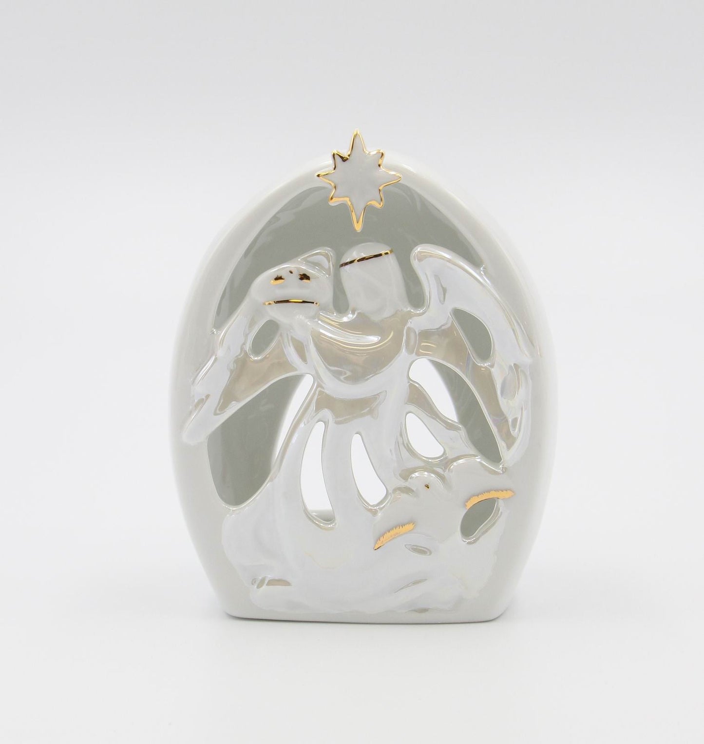 Ceramic Police Guardian Angel Tealight Holder Gift for Police Officer Home Décor Gift for Her Gift for Him Police