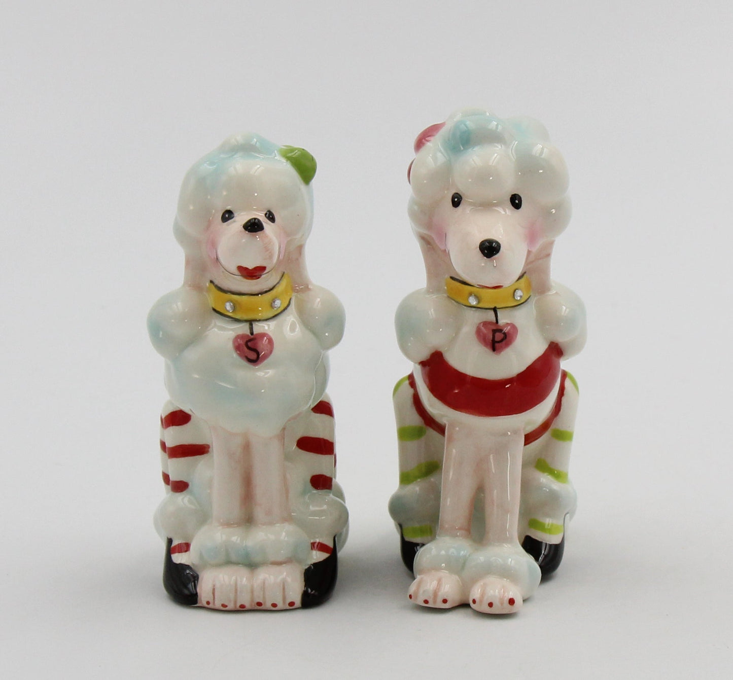 Ceramic Poodle Dogs Christmas Decor Salt and Pepper Shakers Home Décor Gift for Her Mom Kitchen Décor Dog Lover Gift
