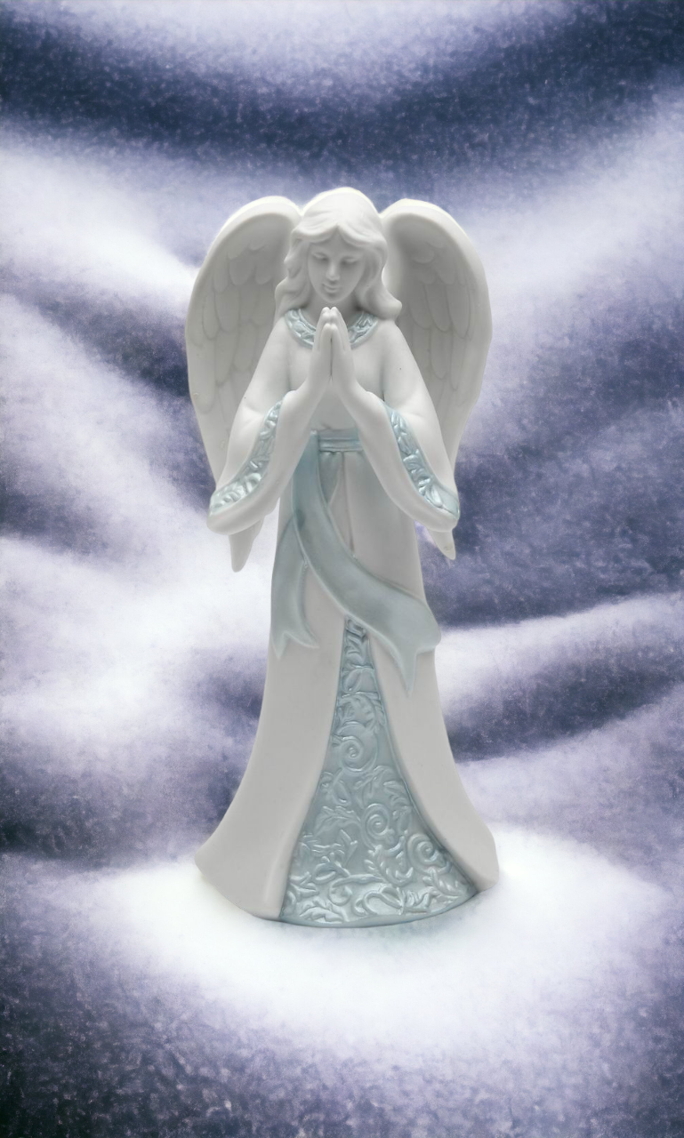 Ceramic Praying Angel Figurine Home Décor Religious Décor Religious Gift Church Décor Baptism Gift