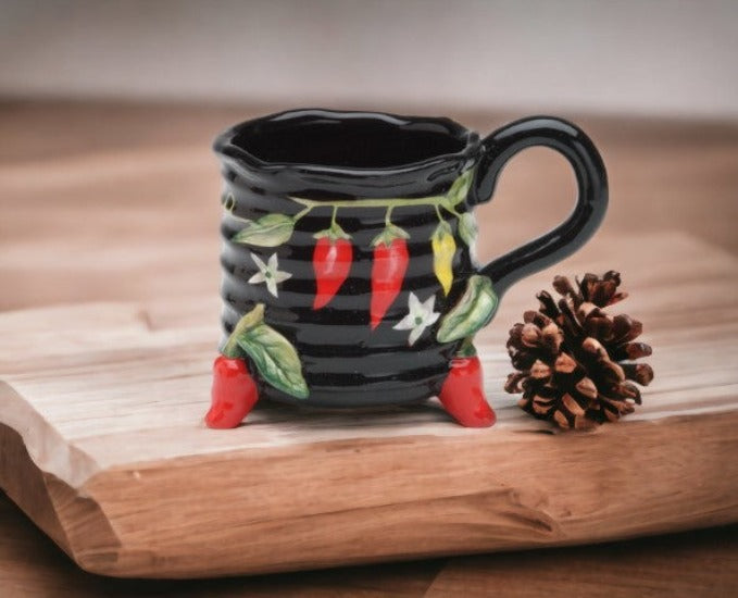 Ceramic Red Chili Pepper Coffee Mug Home Décor Gift for Her Mom Friend or Coworker Kitchen Décor Office Decor Cafe