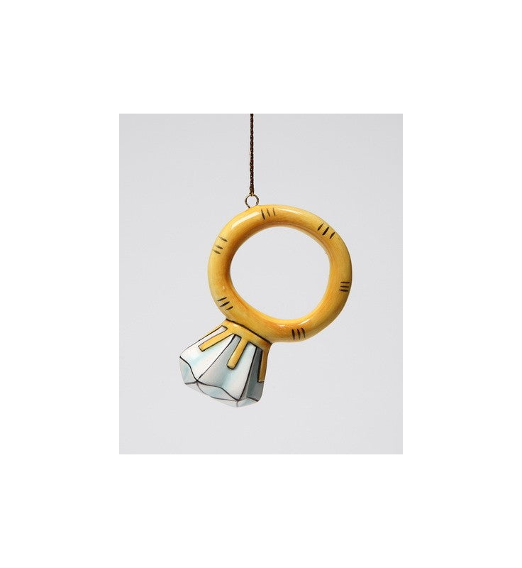 Ceramic Ring Ornament (Set Of 4) Christmas Tree Decor Wedding Party Decor - Ornament