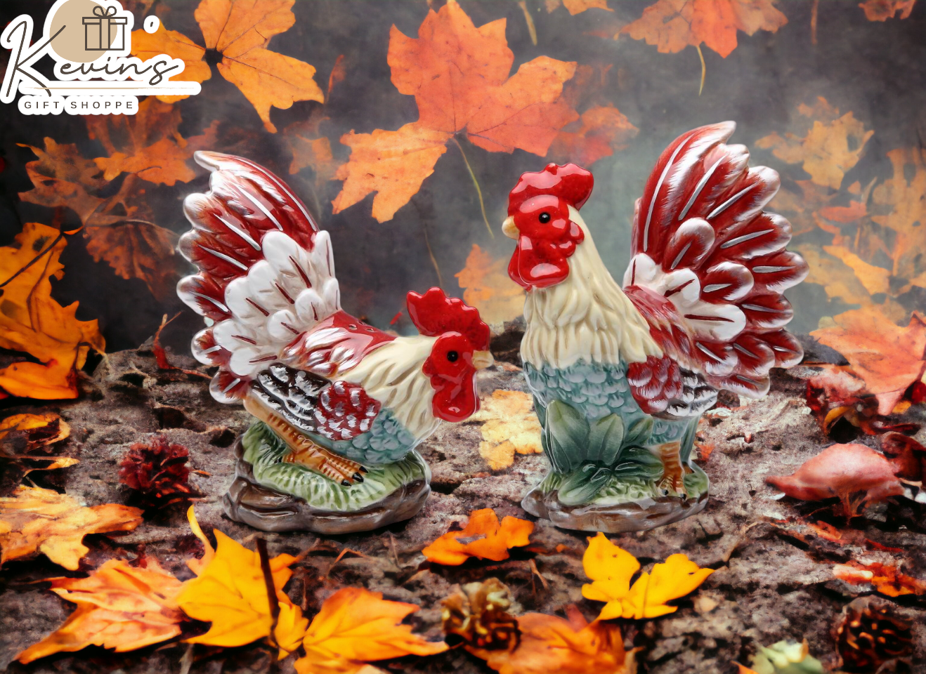 Ceramic Rooster Salt & Pepper Shakers Home Décor Gift for Her Gift for Mom Kitchen Décor Dining Table Décor Farmhouse