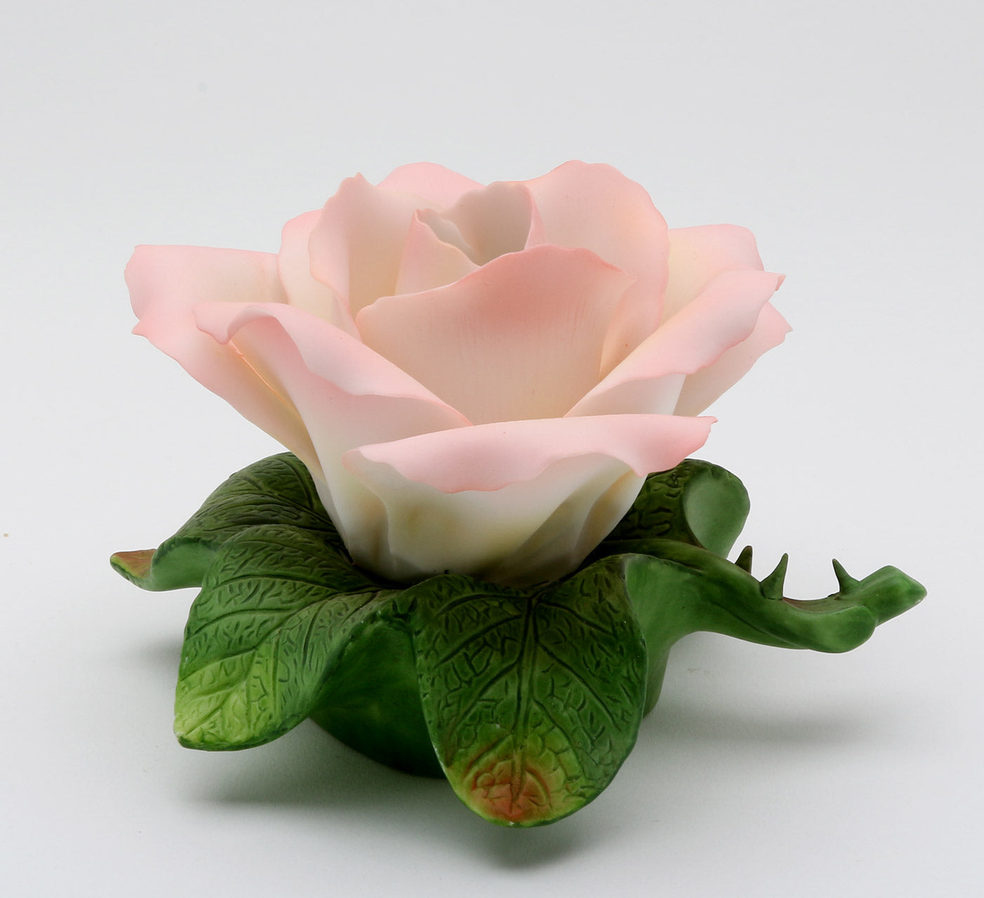 Ceramic Rose Flower on Leaf Nightlight Home Decor Gift for Her Gift for Mom - Night Lights & Ambient Lighting
