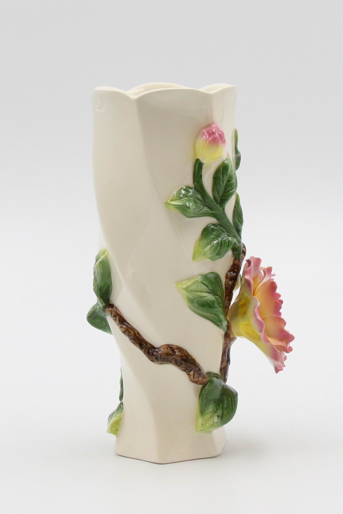 Ceramic Rose Flower Vase Home Decor Gift for Her Gift for Mom - vase