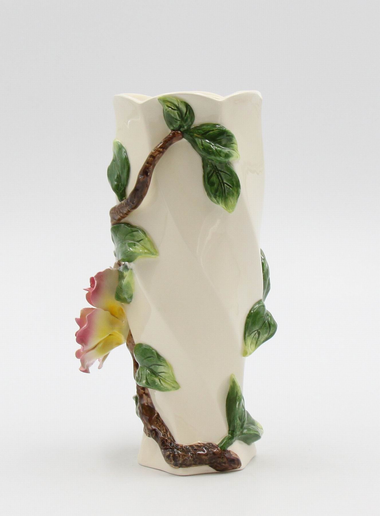 Ceramic Rose Flower Vase Home Decor Gift for Her Gift for Mom - vase
