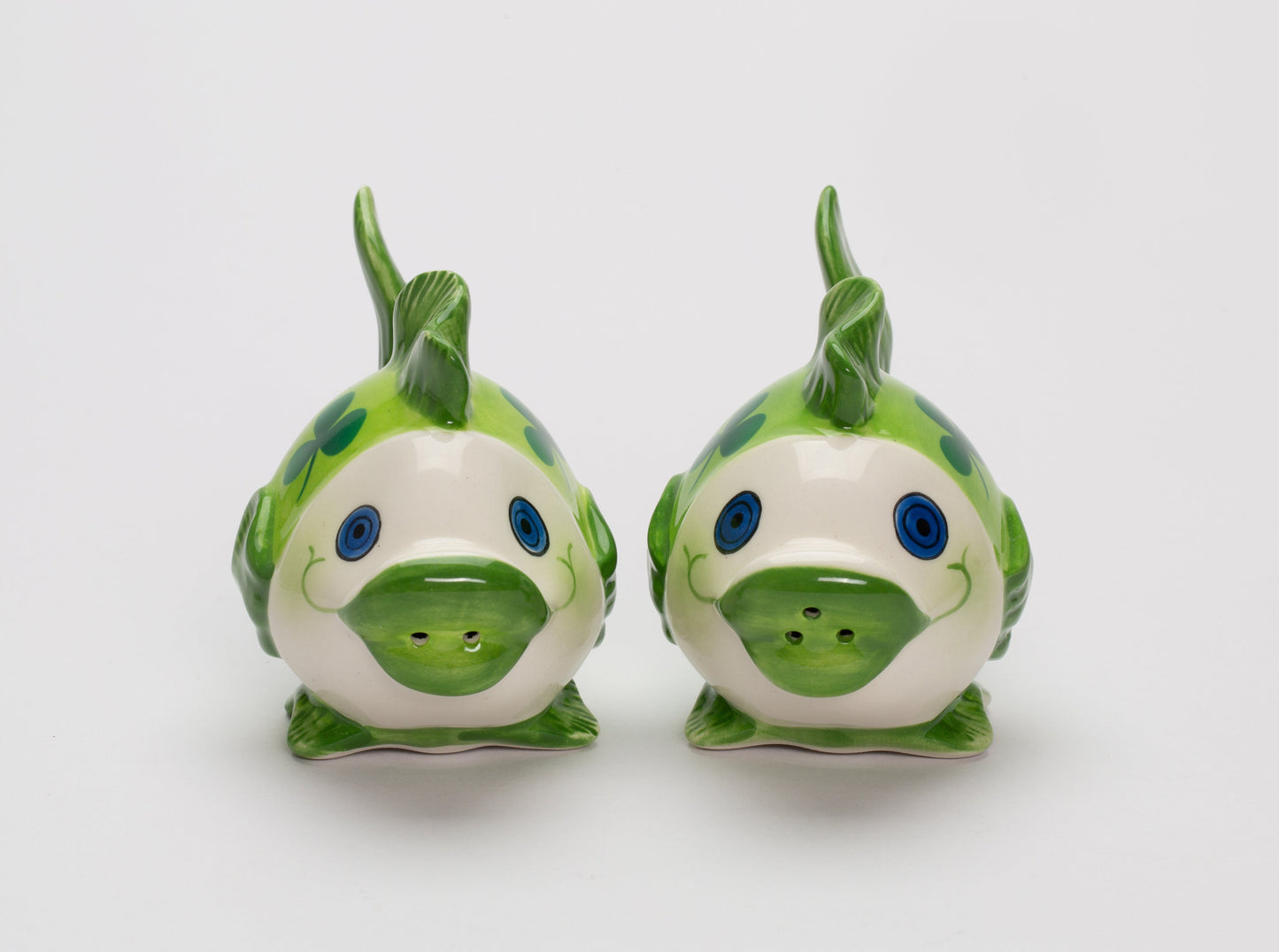 Ceramic Saint Patrick’s Day Fish Salt and Pepper Shakers Home Décor Gift for Her Mom Kitchen Décor Irish Saint