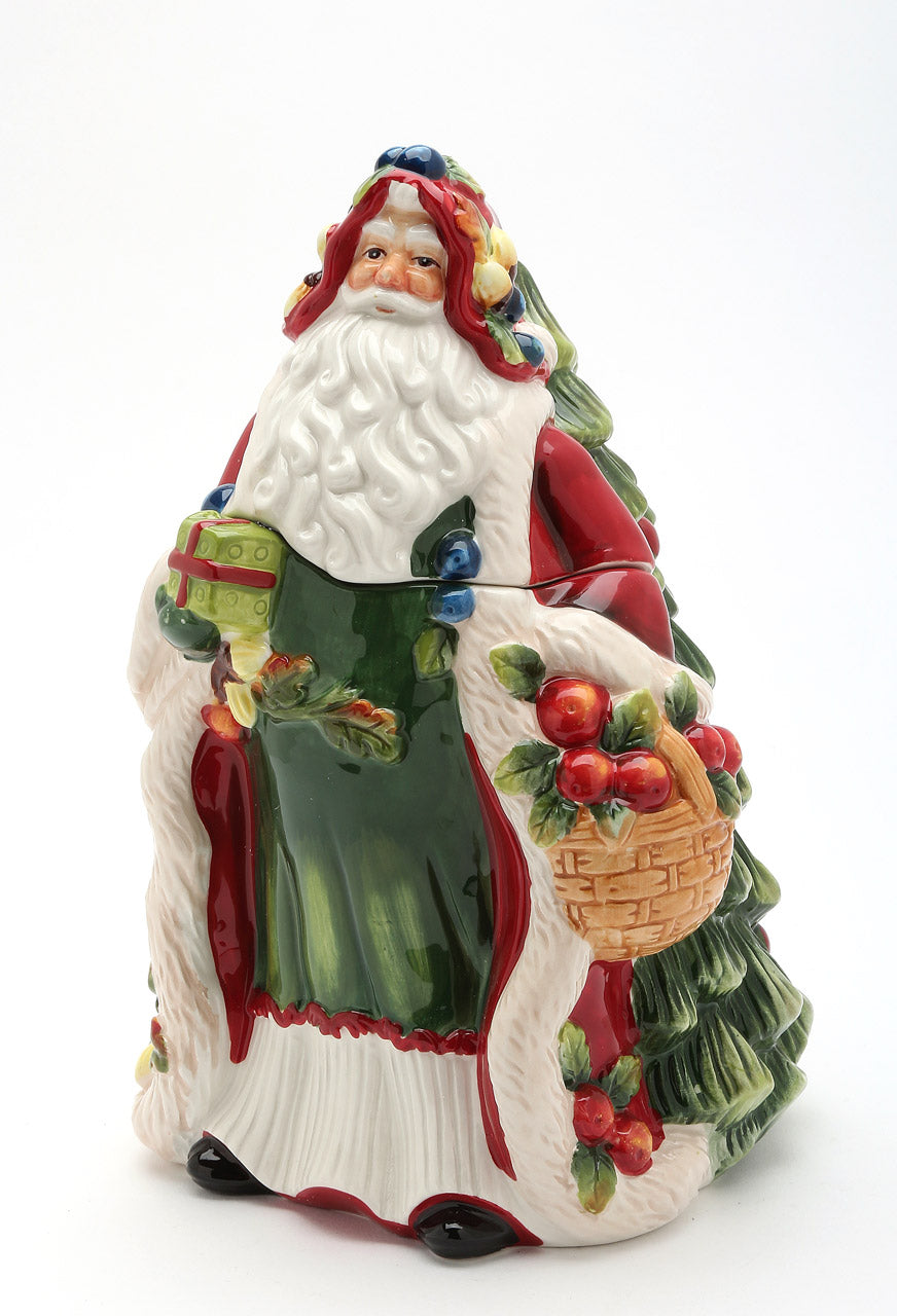 Ceramic Santa Candy Jar - Fruitful Holiday Collection Home Décor Gift for Her Gift for Mom Kitchen Décor Christmas