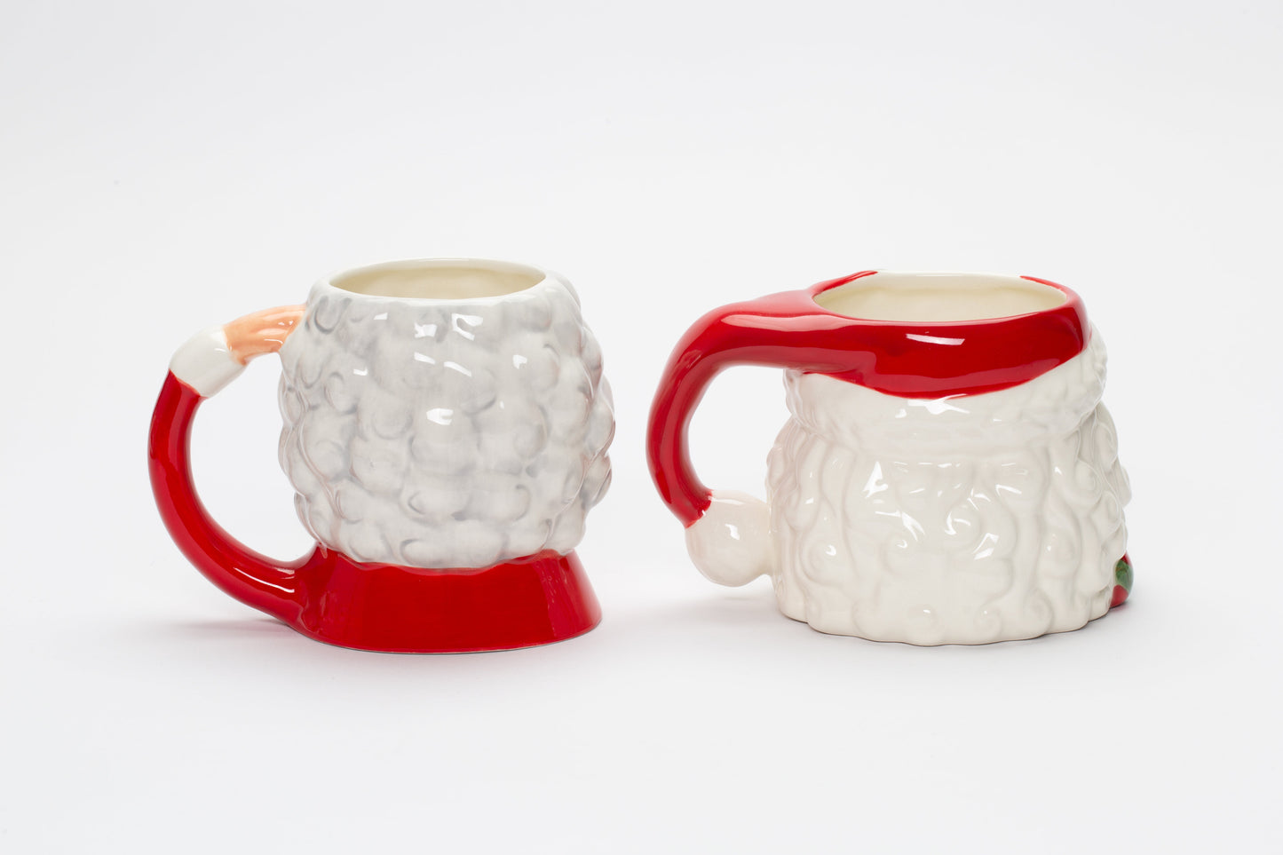 Ceramic Santa Claus and Mrs. Claus Mugs Pair Home Décor Gift for Her Gift for Mom Kitchen Décor Christmas Décor - Mugs