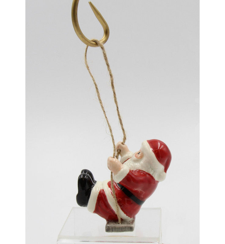 Santa On A Swing Ornament - kevinsgiftshoppe