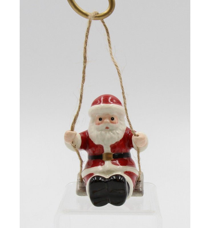 Santa On A Swing Ornament - kevinsgiftshoppe