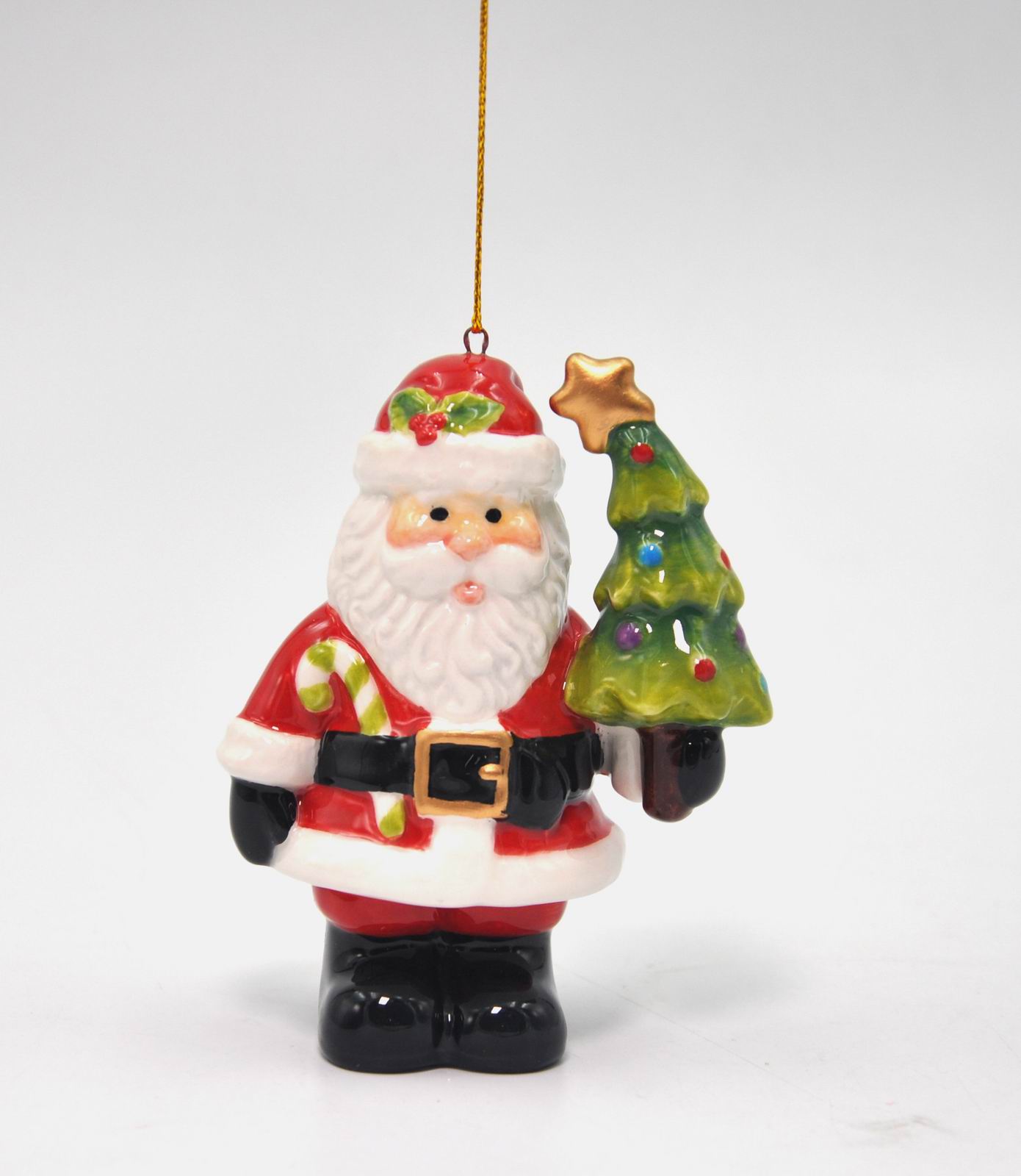 Ceramic Santa With Christmas Tree Ornament Home Décor Gift for Her Gift for Mom Kitchen Décor Christmas Décor - Holiday