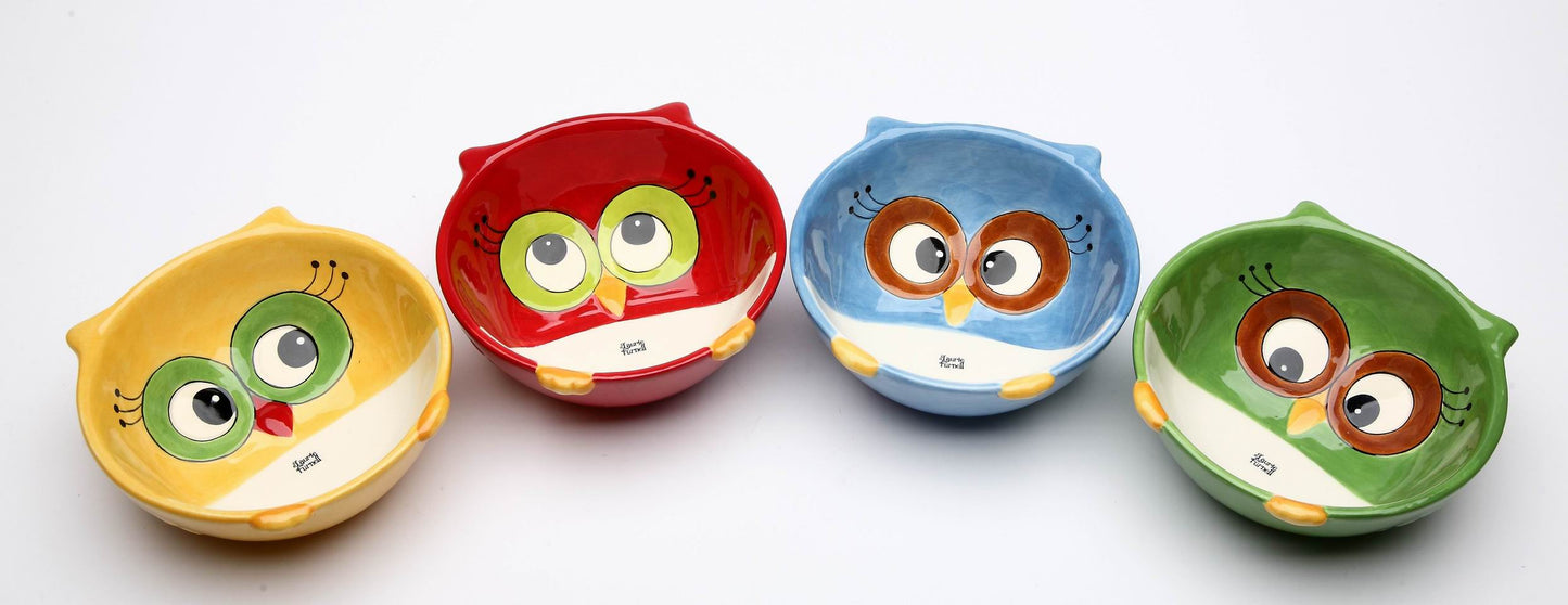 Owl: Set Of 4 Owl Bowl - kevinsgiftshoppe