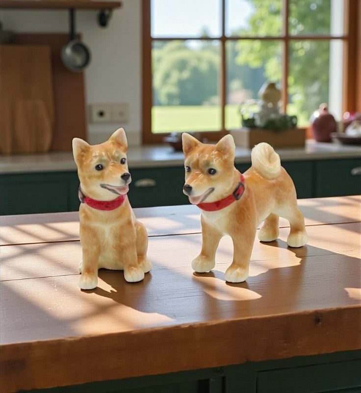 Ceramic Shiba Inu Salt And Pepper Shakers The Doge Home Décor Gift for Her Gift for Mom Kitchen Décor Dog Lover Gift