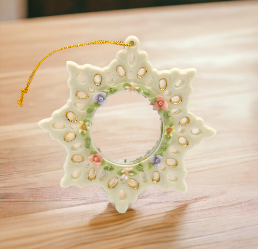 Ceramic Snowflake Ornament Home Décor Gift for Her Gift for Mom Kitchen Décor Christmas Décor - Holiday Ornaments