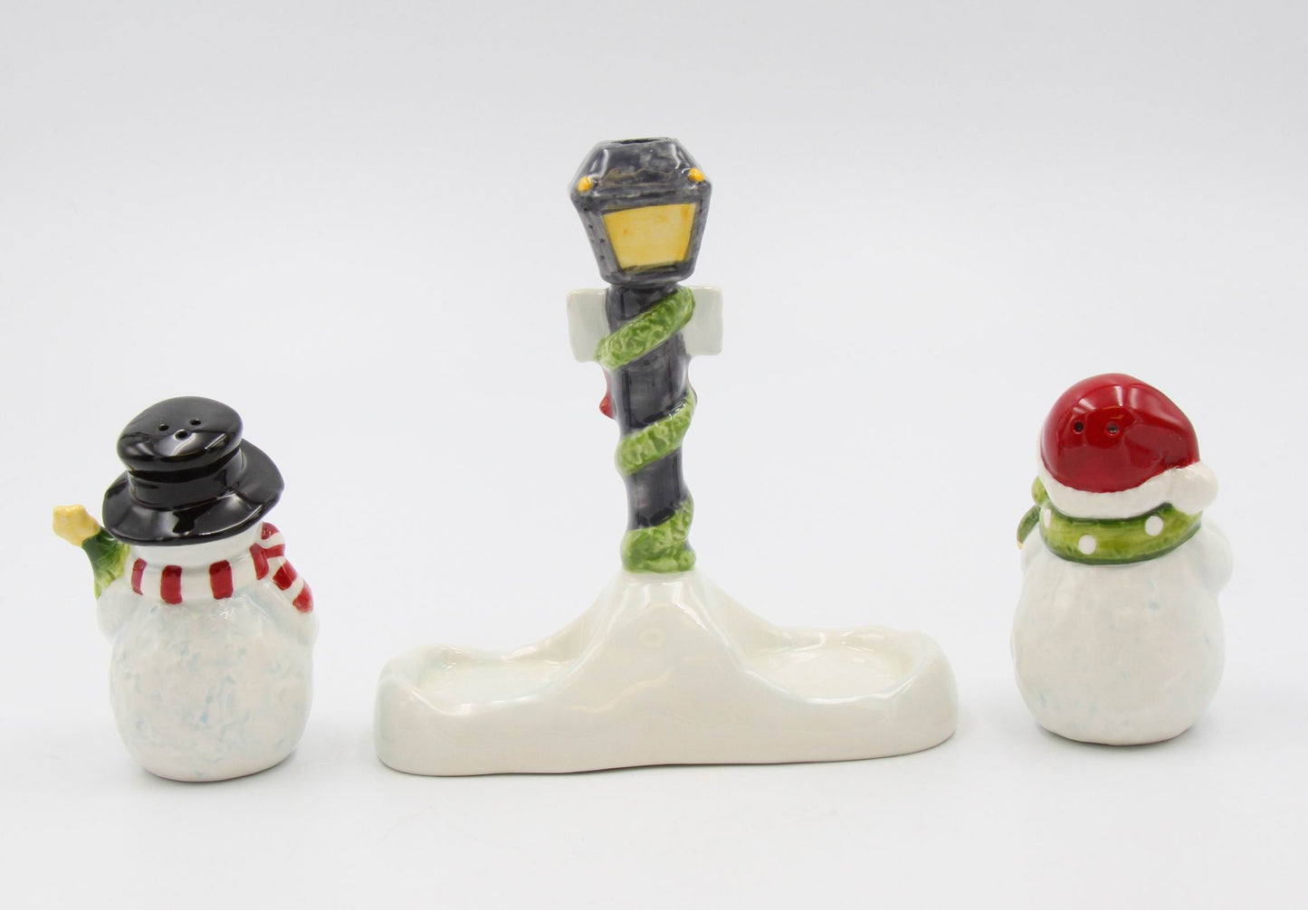 Ceramic Snowman Salt & Pepper And Toothpick Holder Home Décor Gift for Her Gift for Mom Kitchen Décor Christmas Décor