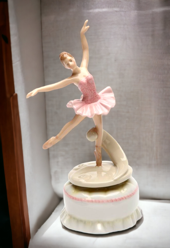 Ceramic Spinning Ballerina Music Box Home Décor Gift for Her Gift for Daughter Gift for Ballerina Dancer - Music Boxes