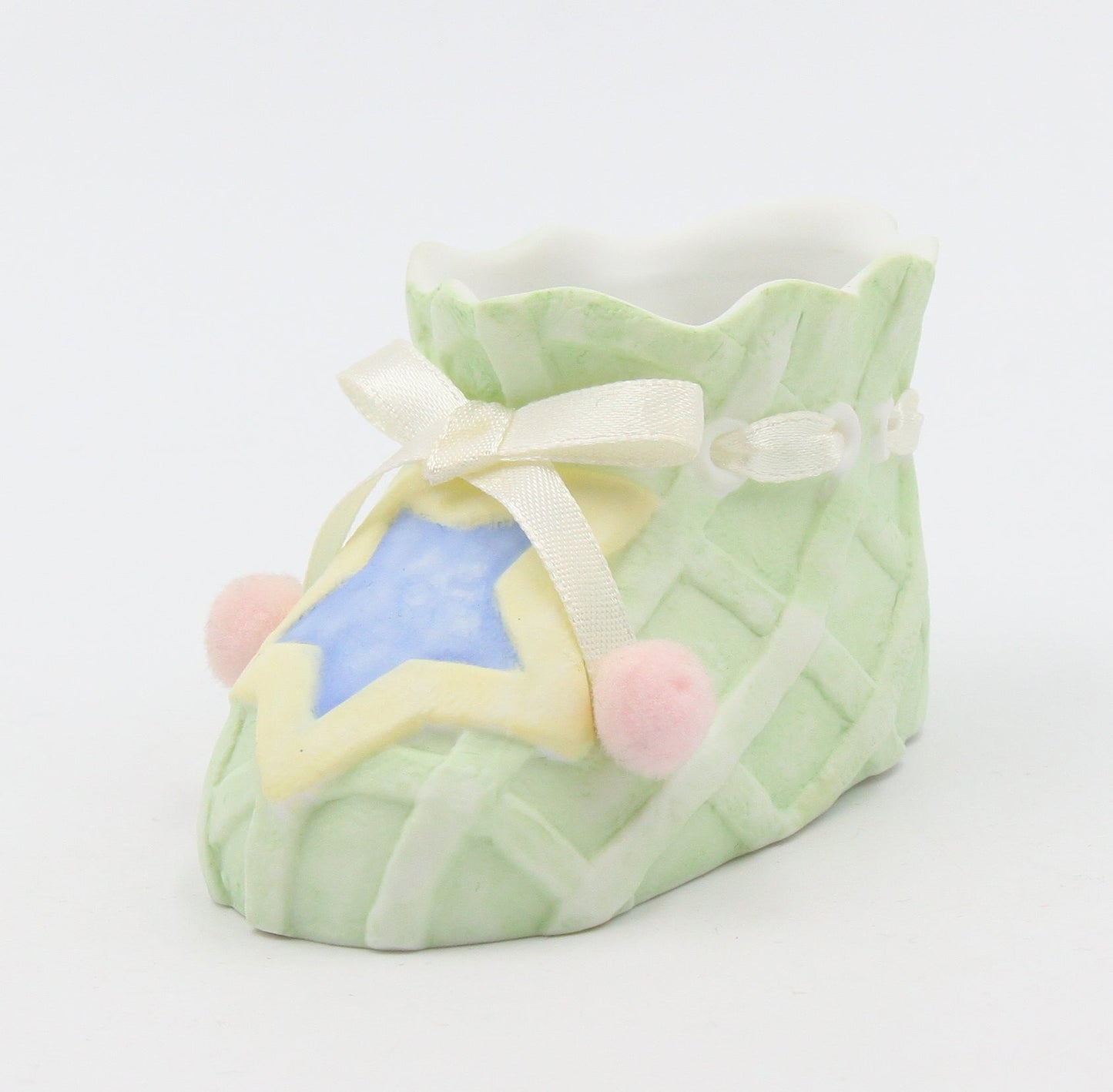Ceramic Star Boy Bootie Figurine Home Décor Nursery Room Décor Baby Shower Gift - Figurine