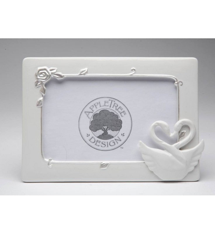 Ceramic Swan Couple Wedding Photo Frame (4’’ x 6’’) Wedding Decor Wedding Gift - Photo Frame