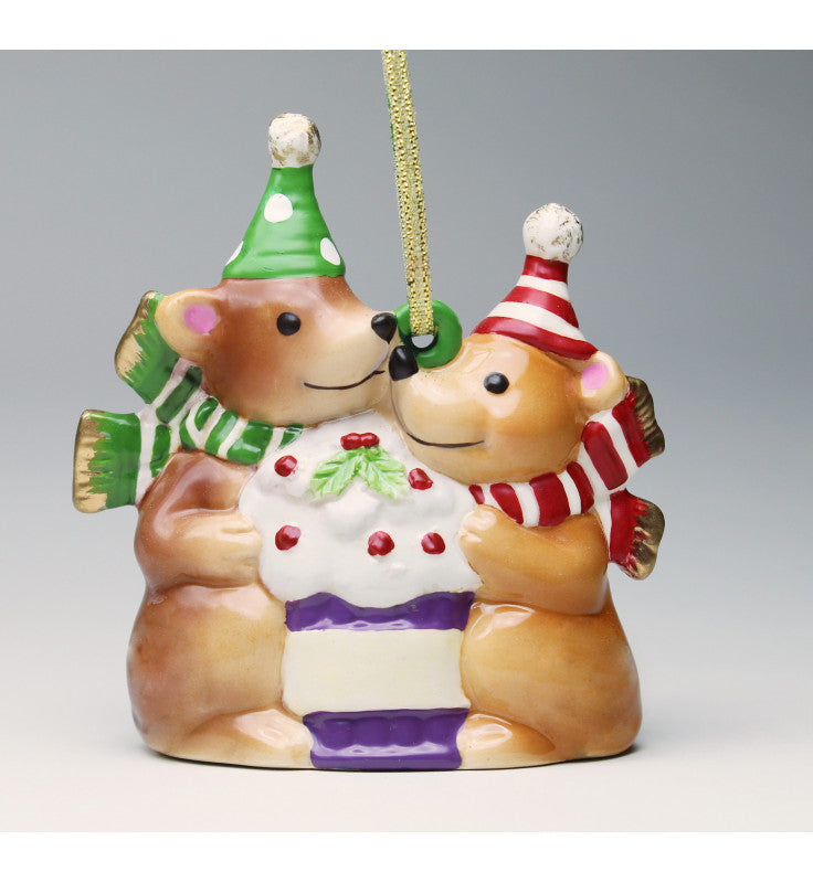 Ceramic Teddy Bears Christmas Tree Ornament Christmas Decor Gift for Her - Ornament