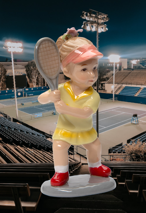 Ceramic Tennis Girl Figurine Home Décor Gift for Her Gift for Mom Gift for Daughter Wimbledon - Figurine