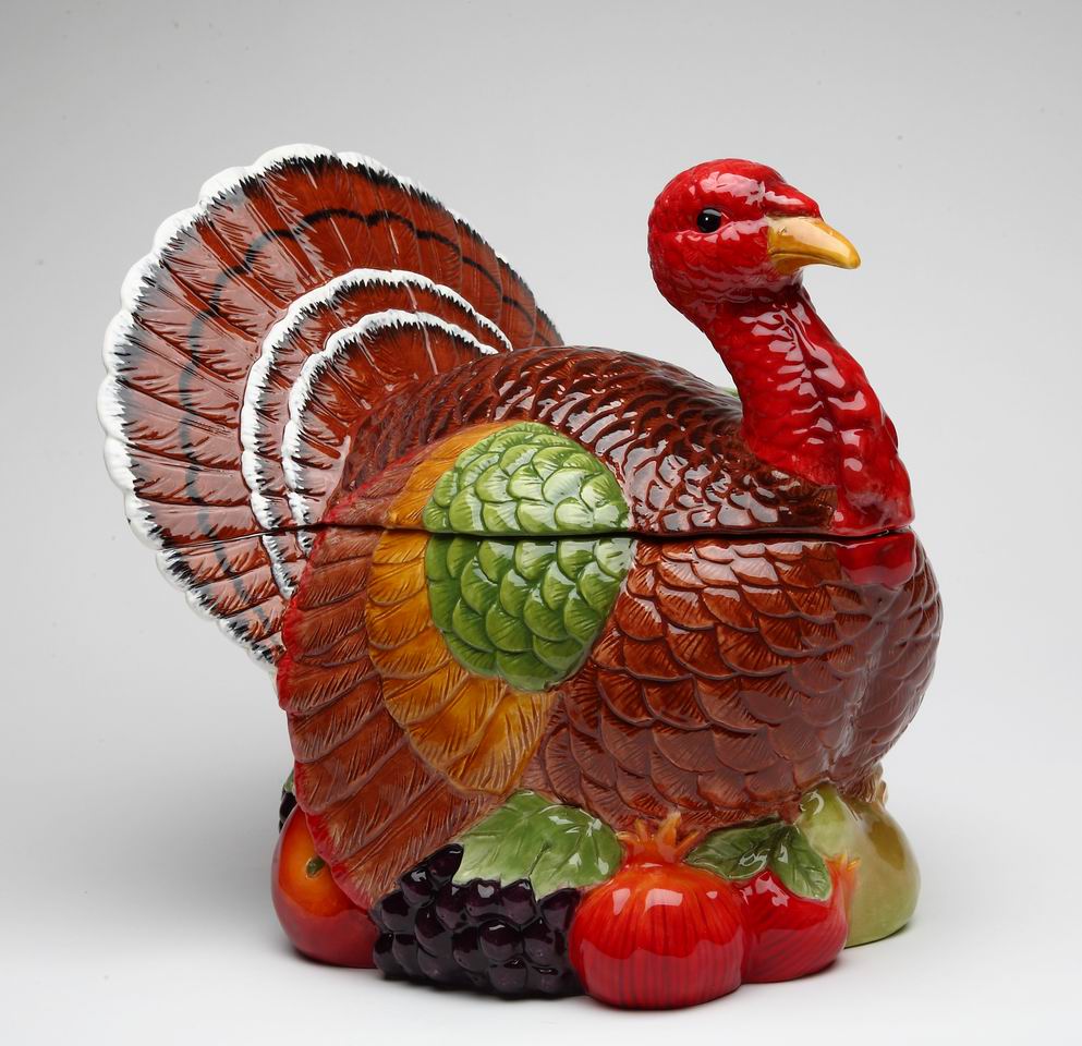 Ceramic Traditional Turkey Cookie Jar Home Décor Gift for Her Gift for Mom Kitchen Décor Fall Décor Thanksgiving Décor