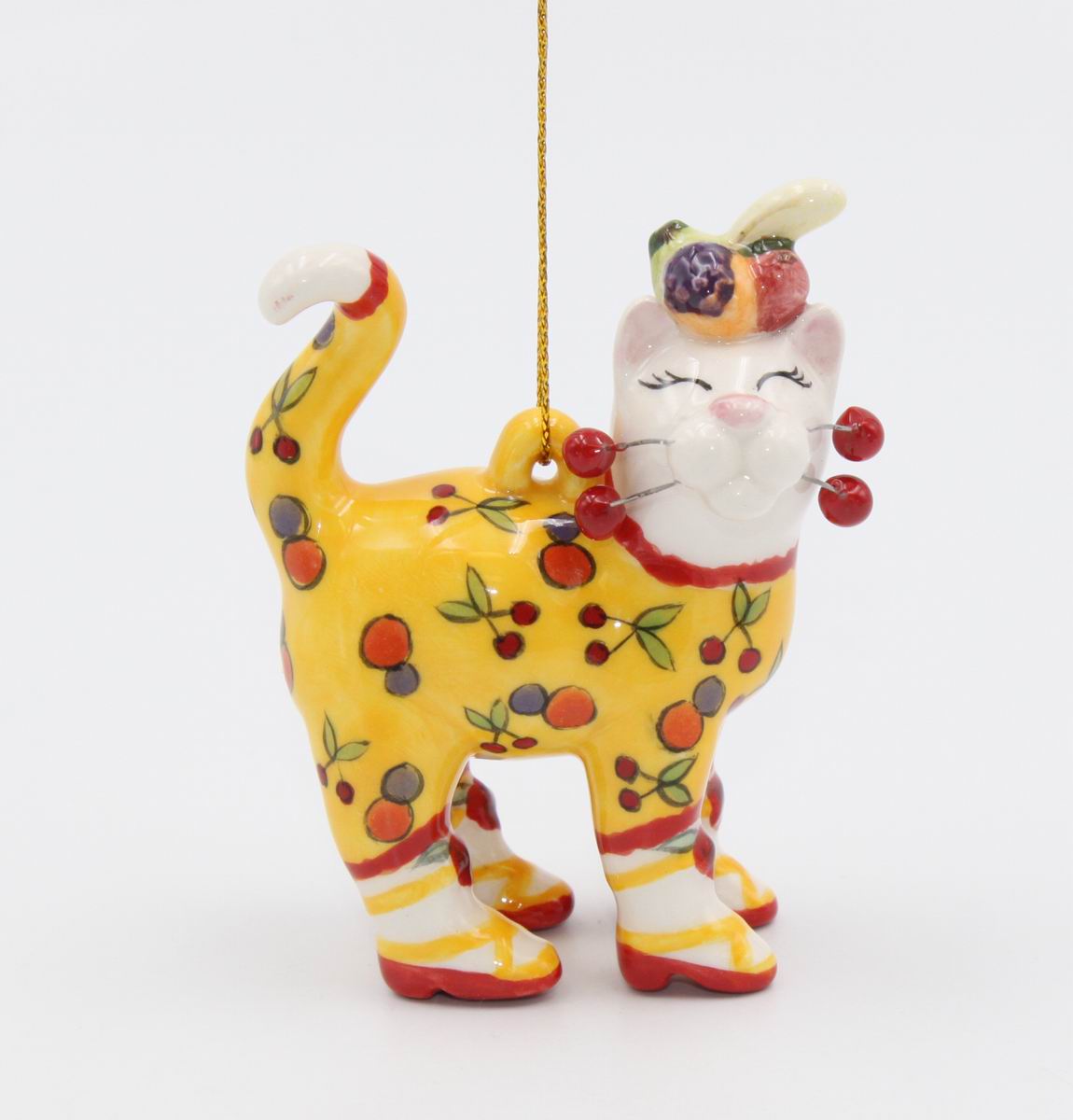 Cat Ornament - Cherry - kevinsgiftshoppe