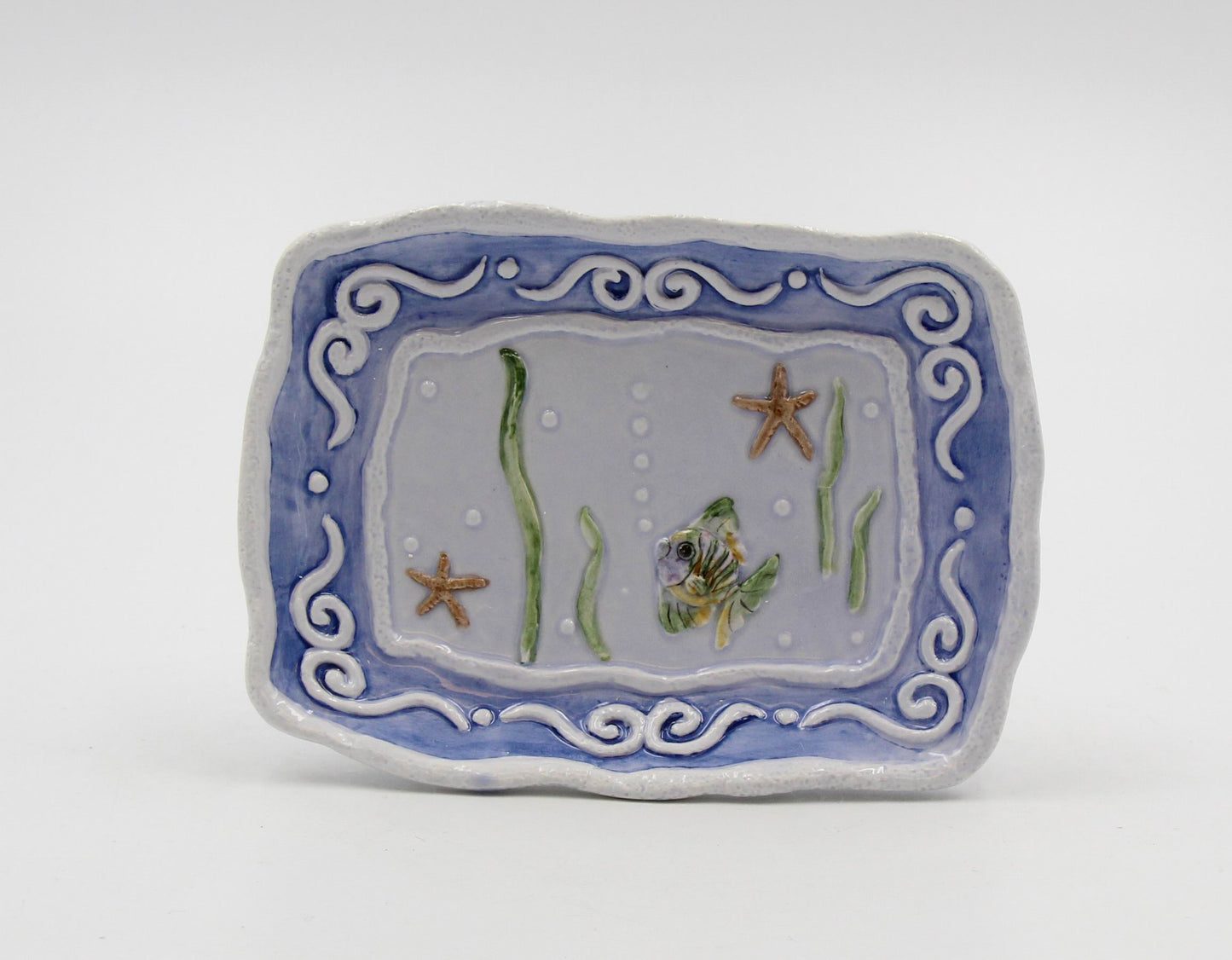 Ceramic Tropical Fish Soap Dish Home Décor Gift for Her Gift for Mom Kitchen Décor Bathroom Vanity Decor - Soap Dishes