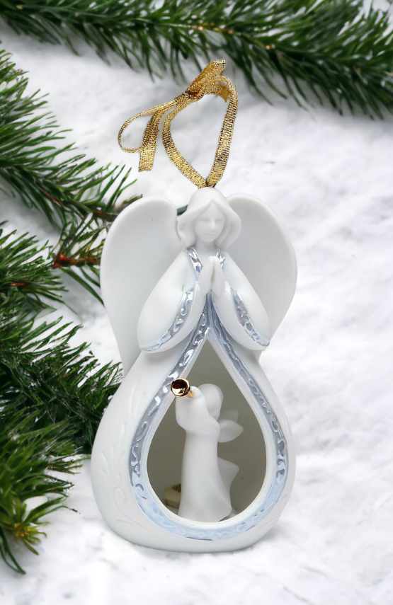 Ceramic Trumpeting Angel Ornament Home Décor Religious Décor Religious Gift Church Décor Baptism Gift Christmas Decor