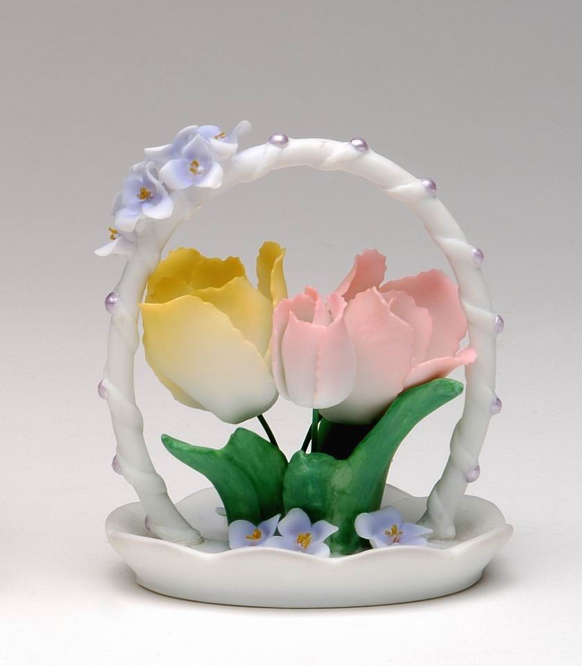 Ceramic Tulip Flowers Figurine Wedding Décor or Gift Anniversary Décor or Gift Home Décor Vanity Decor - Figurine