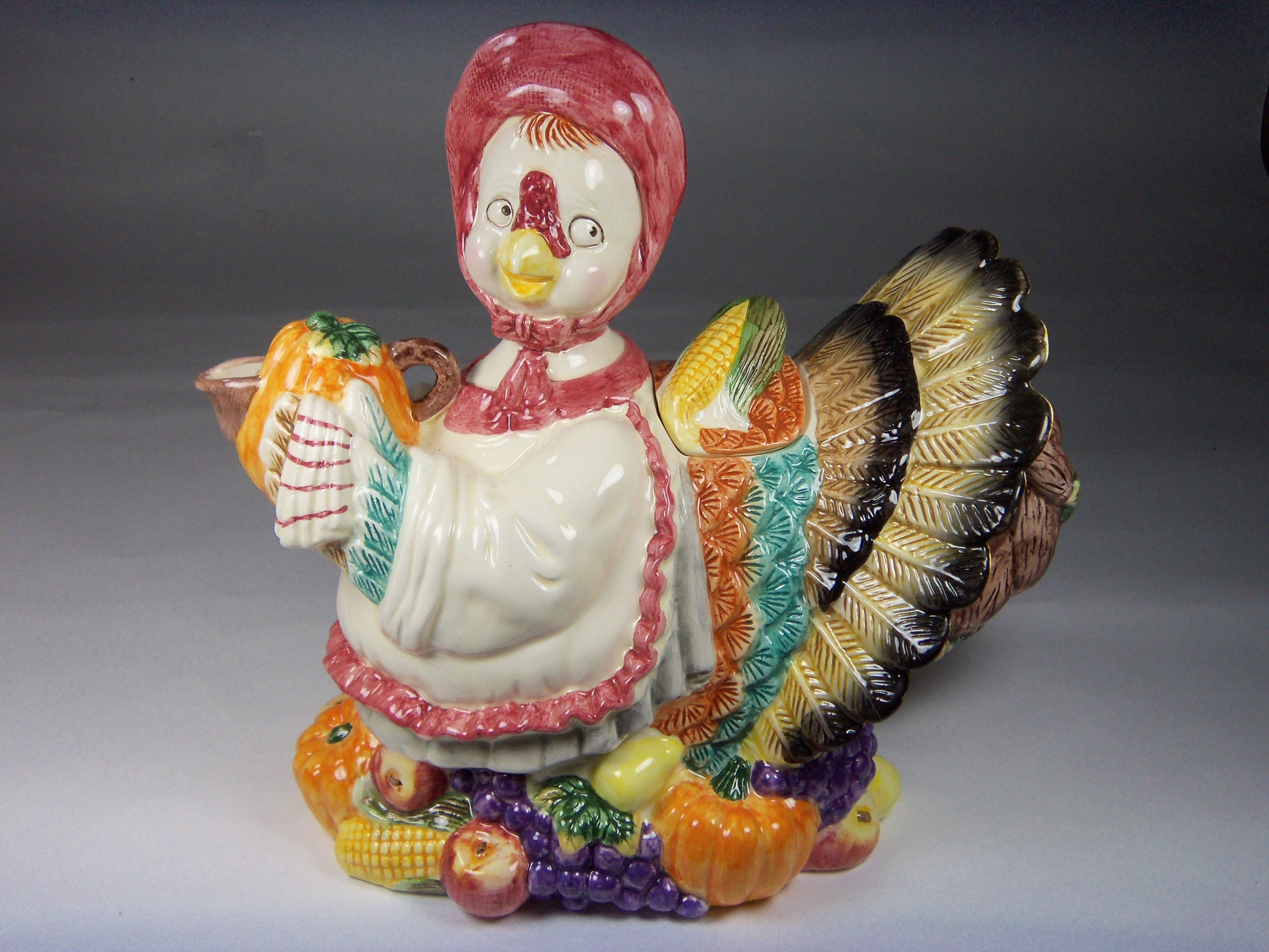 Ceramic Turkey Teapot Fall Decor Holiday Decor Farmhouse Kitchen Decor Gift for Her Gift for Mom - teapot