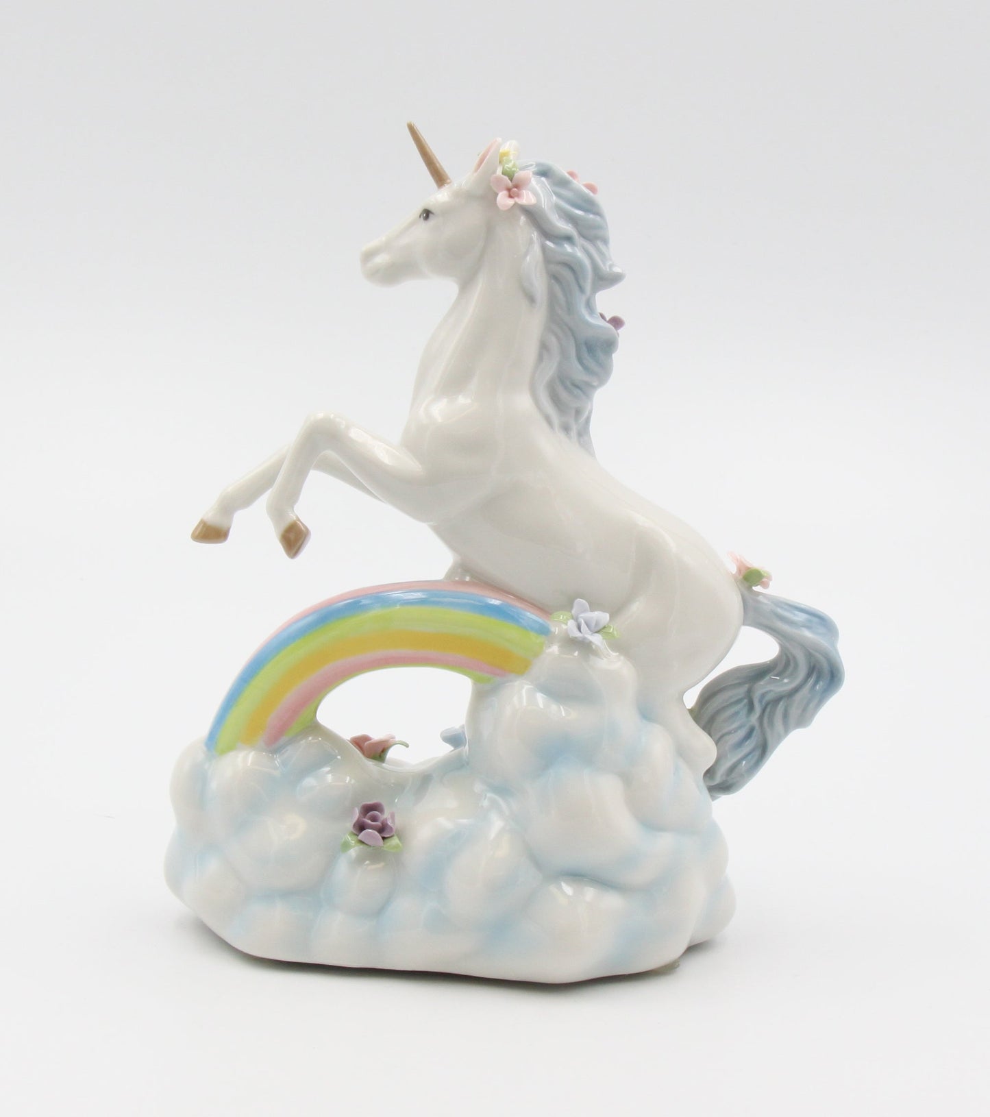 Ceramic Unicorn Jumping Over The Rainbow Musical Box Home Décor Gift for Her Gift for Daughter Horse Lover Gift