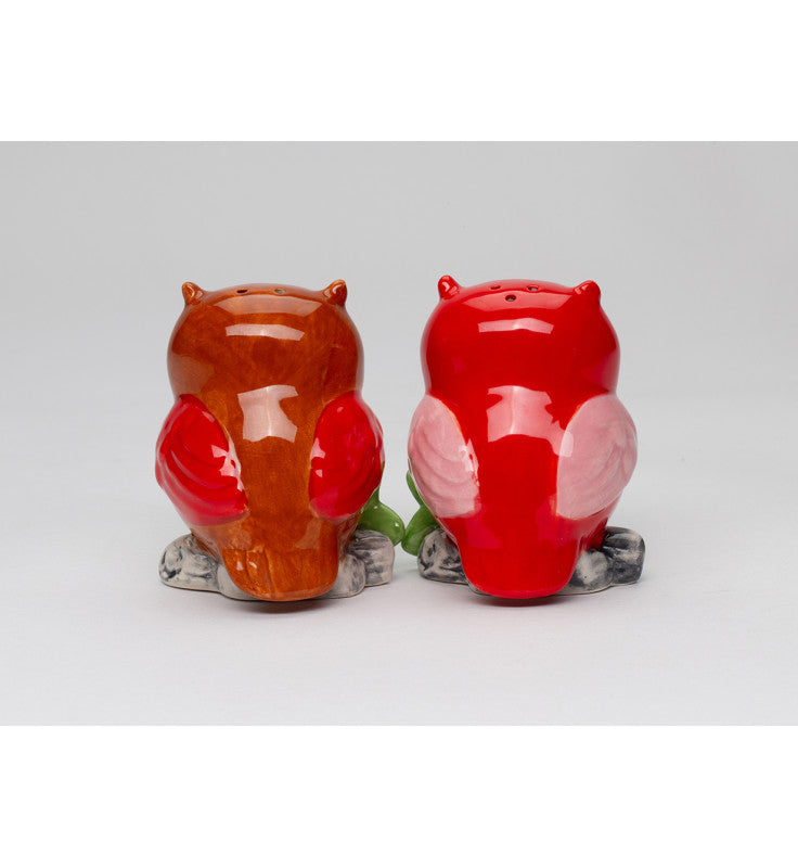 Ceramic Valentine Owl Salt And Pepper Shakers Home Décor Gift for Her Gift for Mom Kitchen Décor Valentine’s Day Décor
