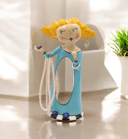 Ceramic Vanity Girl Mirror and Accessory Holder Vanity Decor Gift for Her - mirror