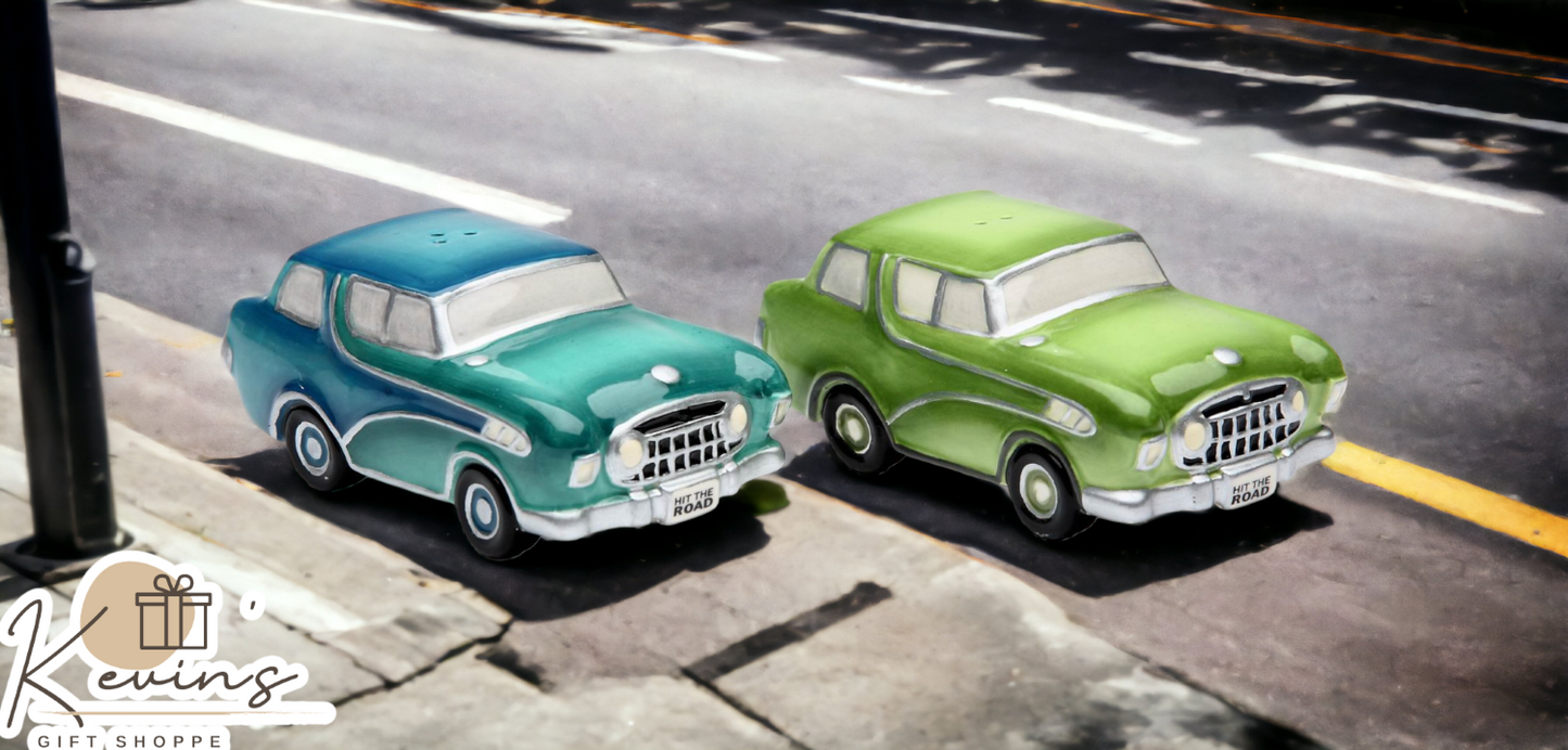 Ceramic Vintage Cars Salt & Pepper Shakers Home Décor Gift for Him Gift for Dad Kitchen Décor Office Decor - Salt &